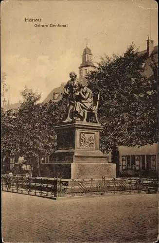 Ak Hanau am Main, Grimm-Denkmal