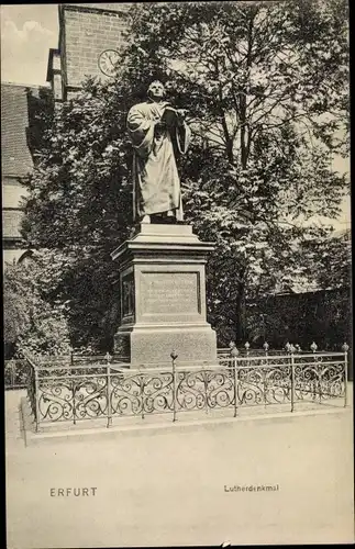 Ak Erfurt in Thüringen, Lutherdenkmal