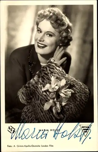 Ak Schauspielerin Maria Holst, Portrait, Autogramm, Von Liebe reden wir später