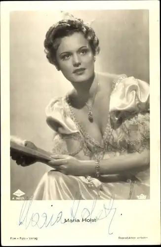 Ak Schauspielerin Maria Holst, Portrait, Autogramm