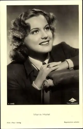 Ak Schauspielerin Maria Holst, Portrait, Autogramm