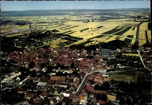 Ak Göllheim in der Pfalz, Luftaufnahme