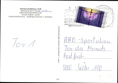 Ak Elm Schlüchtern in Hessen, Gemeinschaftshaus Elm, Ortspanorama