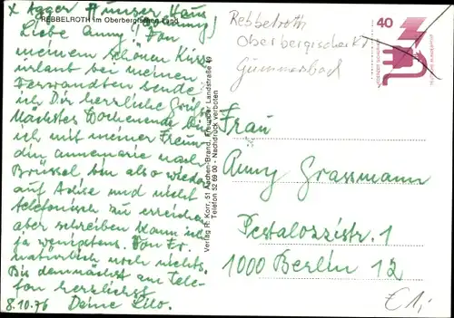 Ak Rebbelroth Gummersbach Oberbergisches Land, Panorama