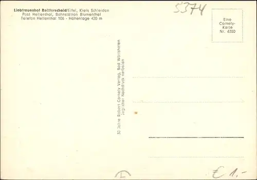 Ak Reifferscheid Hellenthal in der Eifel, Liebfrauenhof