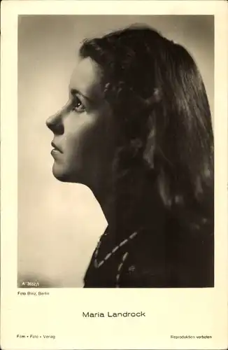 Ak Schauspielerin Maria Landrock, Portrait im Profil