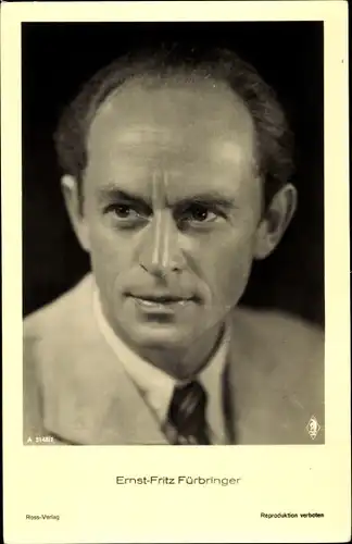 Ak Schauspieler Ernst Fritz Fürbringer, A 3148 1, Portrait