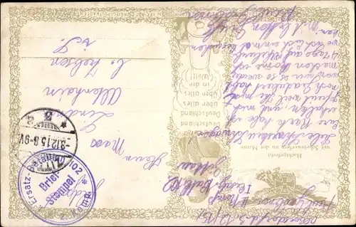 Ak Stempel Deutsche Feldpost 1. WK, Ersatz Bataillon 102, 2. Komp.