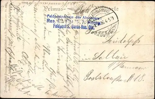 Künstler Ak Schmidt, Waldbrand