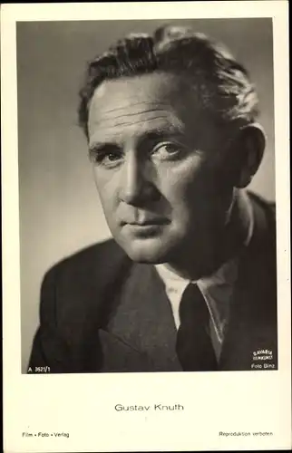 Ak Schauspieler Gustav Knuth, Portrait