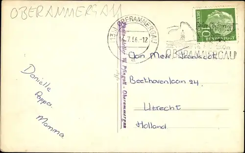 Ak Oberammergau in Oberbayern, Haus am Ufer