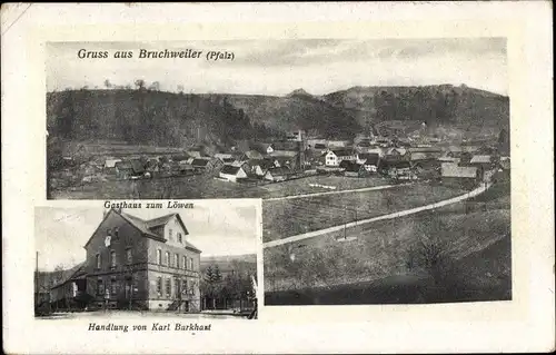 Ak Bruchweiler Pfalz, Panorama, Gasthaus zum Löwen, Handlung