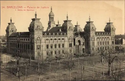 Ak Barcelona Katalonien Spanien, Palacio de Justicia