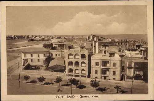 Ak Port Said Ägypten, General view