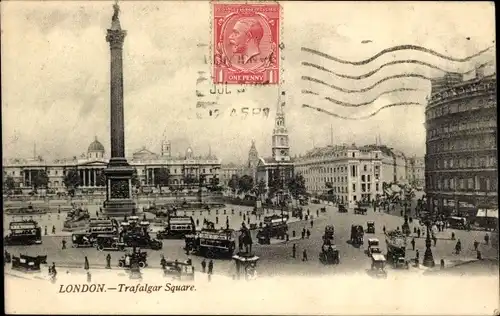 Ak London City England, Trafalgar Square