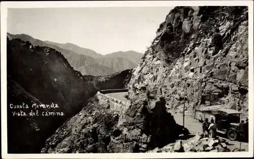 Foto Ak Argentinien, Cuesta de Miranda, Camino