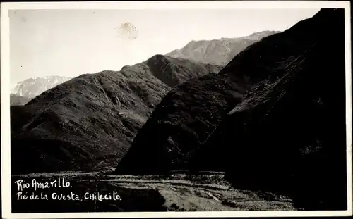 Ak Chilecito Argentinien, Rio Amarillo, Pie de la Cuesta