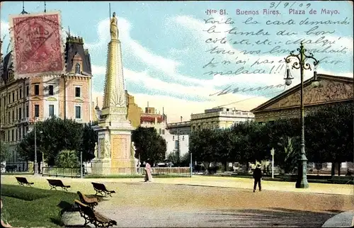 Ak Buenos Aires Argentinien, Plaza de Mayo
