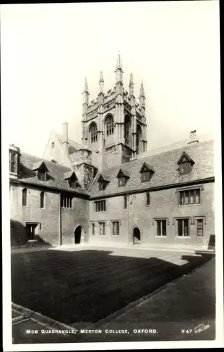 Ak Oxford Oxfordshire England, Merton College, Mob Quadrangle