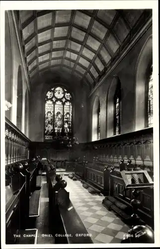 Ak Oxford Oxfordshire England, The Chapel, Oriel College