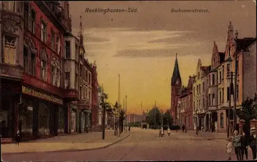 Ak Recklinghausen im Ruhrgebiet, Bochumer Straße, Geschäfte