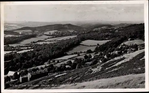 Ak Malvern Worcestershire England, View from Jubilee Drive