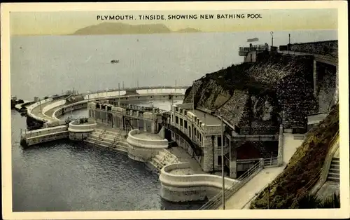 Ak Plymouth Devon England, Tinside, Showing New Bathing Pool