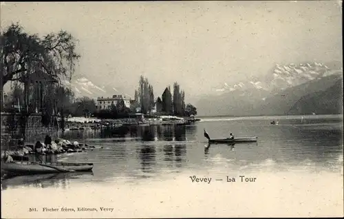 Ak Vevey Kanton Waadt, La Tour