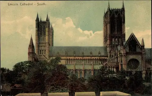 Ak Lincoln Lincolnshire England, Cathedral