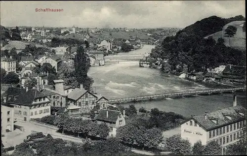 Ak Schaffhausen Stadt Schweiz, Blick über den Ort