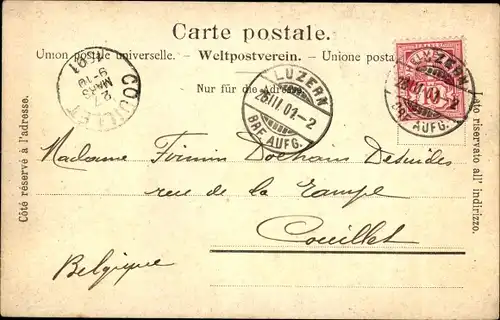 Ak Luzern Stadt Schweiz, Panorama, Rigi