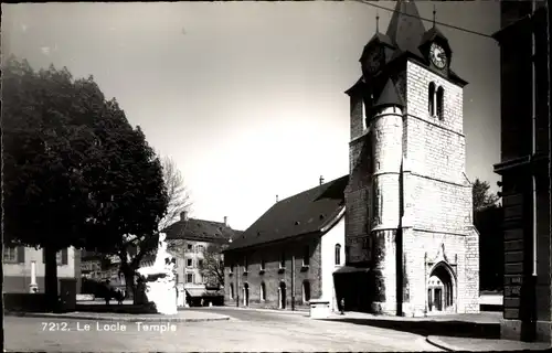 Ak Le Locle Kt Neuenburg, Temple