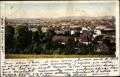 Ak Basel Bâle Stadt Schweiz, Gesamtansicht