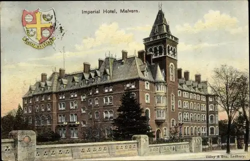 Wappen Ak Malvern Worcestershire England, Imperial Hotel