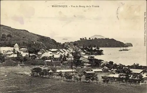 Ak Martinique,, Vue du Bourg de la Trinite