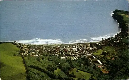 Ak Le Lorrain Martinique, Vue aerienne