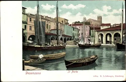 Ak Desenzano del Garda Lombardia, Il Porto