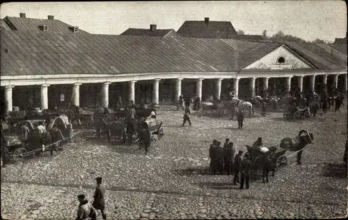 Ak Nawahradak Nowogrodek Weißrussland, Le marché, Markt