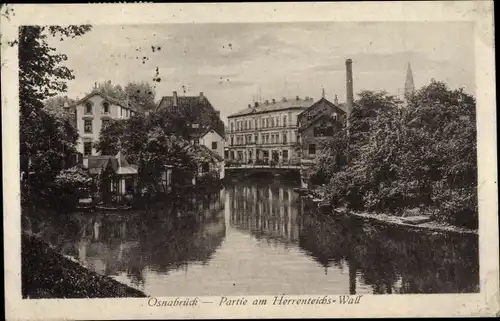 Ak Osnabrück in Niedersachsen, Am Herrenteichs Wall