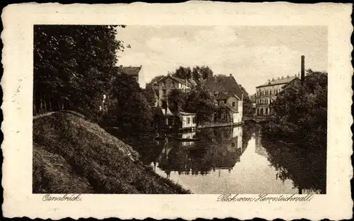 Ak Osnabrück in Niedersachsen, Blick vom Herrnteichwall