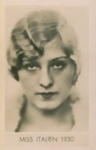 Sammelbild Die schönsten Frauen der Welt, Schönheitskönigin, Miss Italien 1930