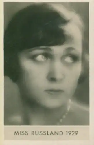 Sammelbild Die schönsten Frauen der Welt, Schönheitskönigin, Miss Russland 1929