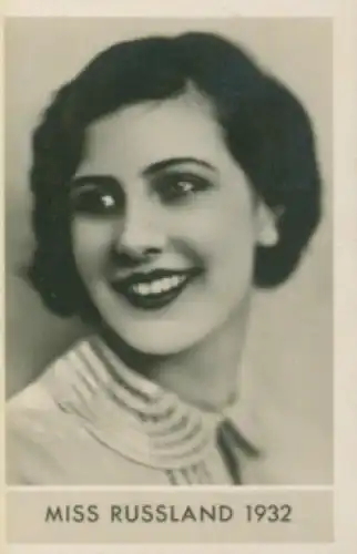 Sammelbild Die schönsten Frauen der Welt, Schönheitskönigin, Miss Russland 1932