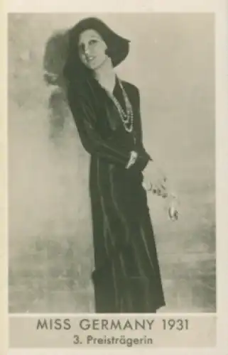 Sammelbild Die schönsten Frauen der Welt, Schönheitskönigin, Miss Germany 1931, 3. Preisträgerin