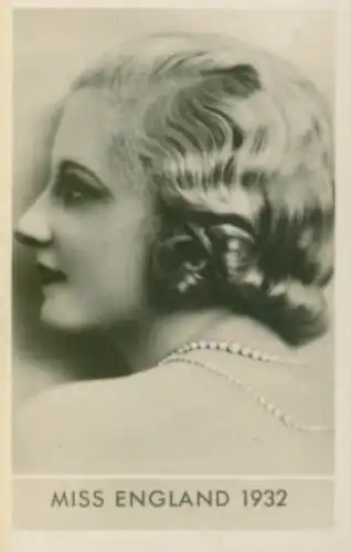 Sammelbild Die schönsten Frauen der Welt, Schönheitskönigin, Miss England 1932