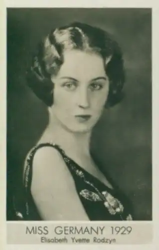 Sammelbild Die schönsten Frauen der Welt, Schönheitskönigin, Miss Germany 1929, Elisabeth Rodzyn