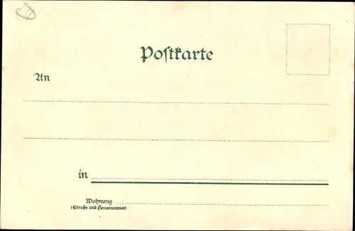 Litho München Bayern, Alte Residenz der bayerische Löwe, Marienplatz