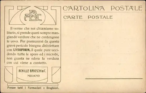 Briefmarken Ak La Posta in Ungheria, Ungarischer Postreiter, Lysoform Achille Brioschi Milano