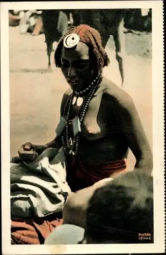 Ak Femme Baguirmienne Tschad AEF, Compagnies de Navigation Cyprien Fabre et Fraissinet