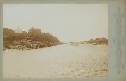 Kabinett Foto Christiansø Dänemark, Blick auf den Ort, 1896